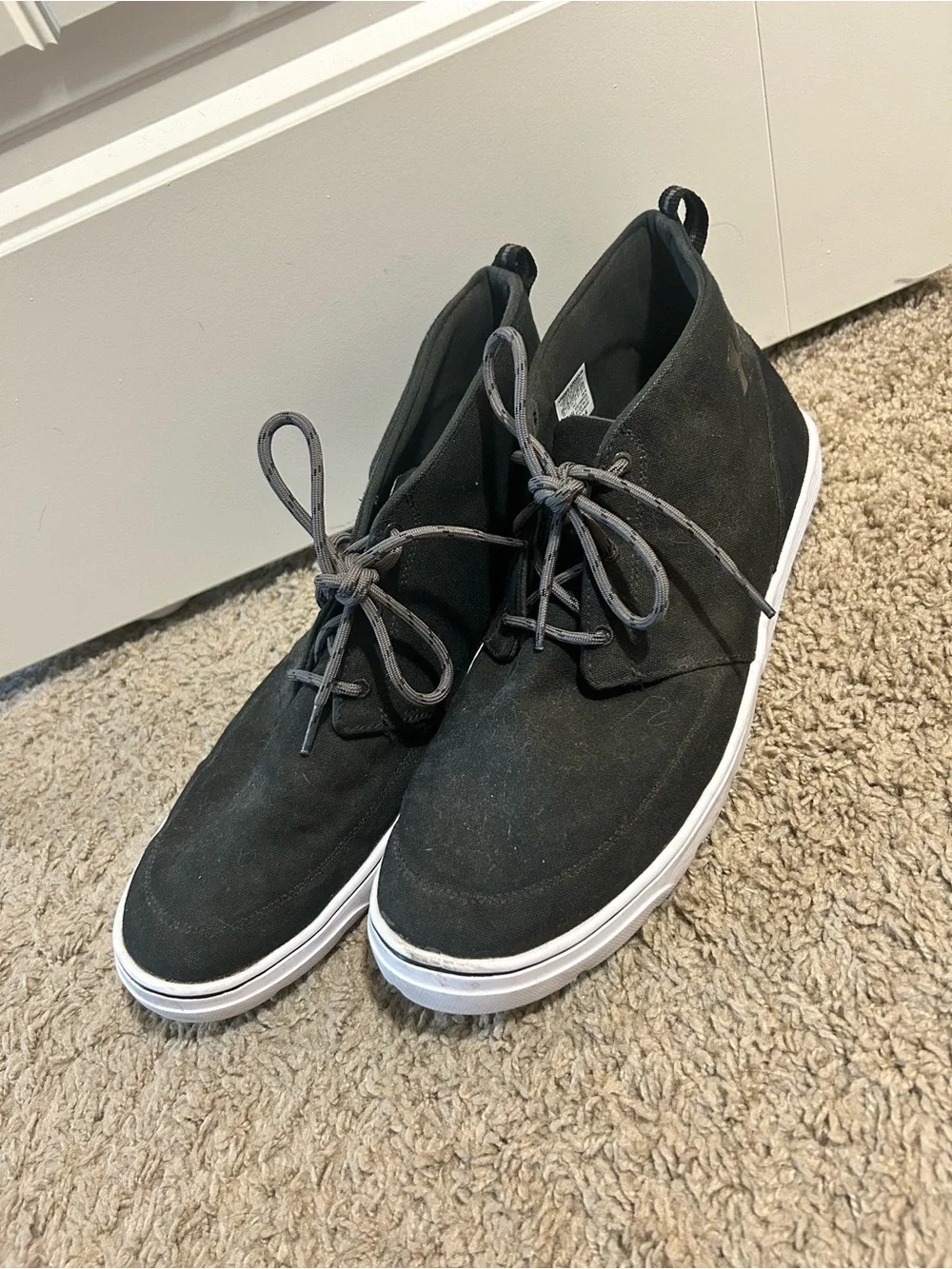 Under Armour Men's Black Chukka Boots with White Sole